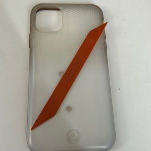 Loopy case for iPhone 11 White ombré with orange loop. Great condition.